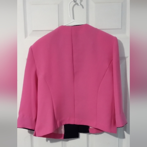 Pink and Black Sheath Midi Dress And  3/4 Sleeve Jacket - Picture 6 of 6